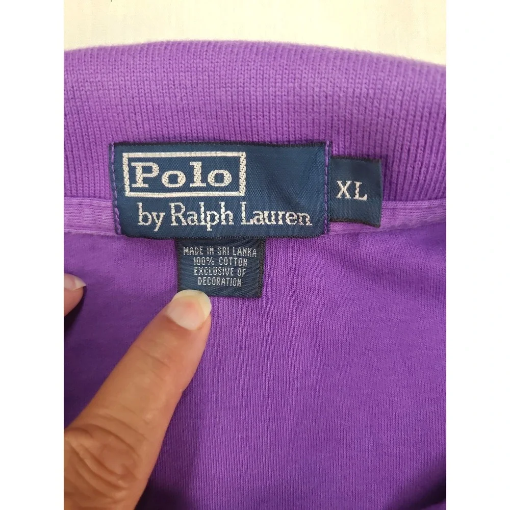 Polo Ralph Lauren Mens Polo Shirt XL Purple w Gold Pony Que Preppy Old Money